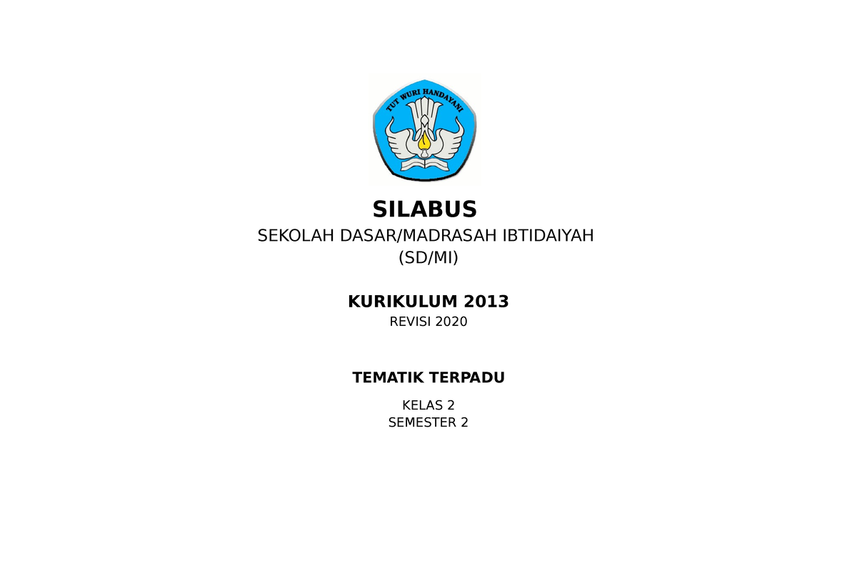 Silabus Kelas 2 Tema 6 9 Komponen Websiteedukasi Silabus Sekolah Dasarmadrasah Ibtidaiyah 7502