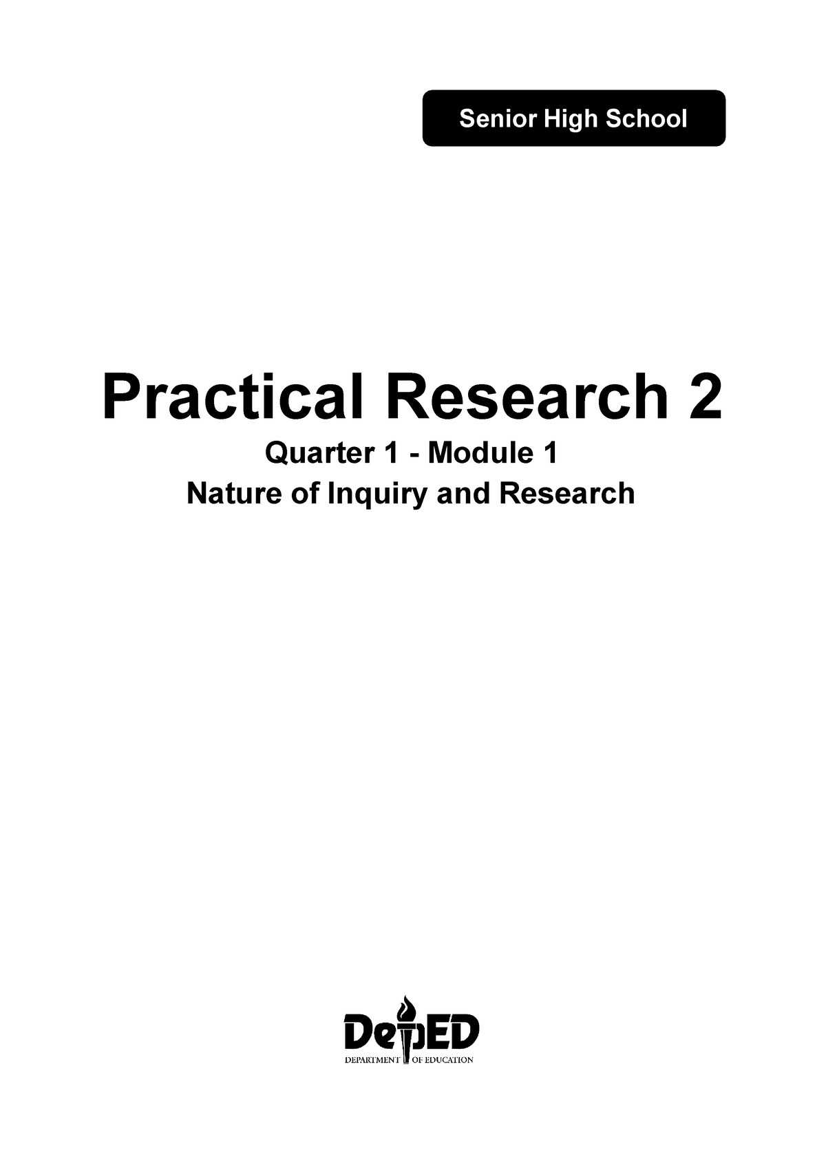 Practical- Research-2 Q1 Mod1-V2-2 - ####### Senior High School ...