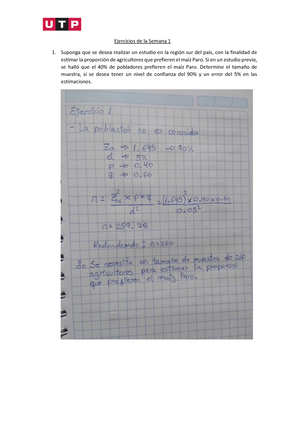 Primer Avance - Trabajo Final - Estadística Inferencial - UTP - Studocu