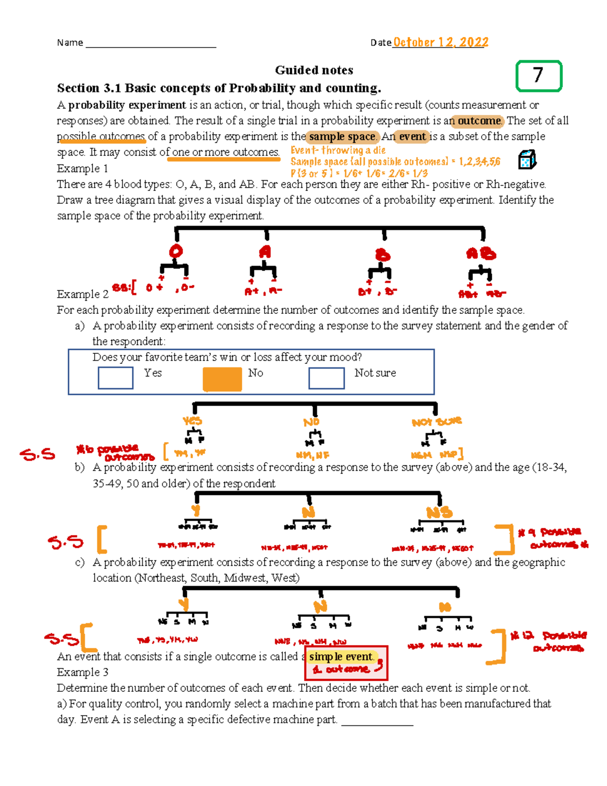 Lesson 7 (exam2) - Name ________________________ Date ...