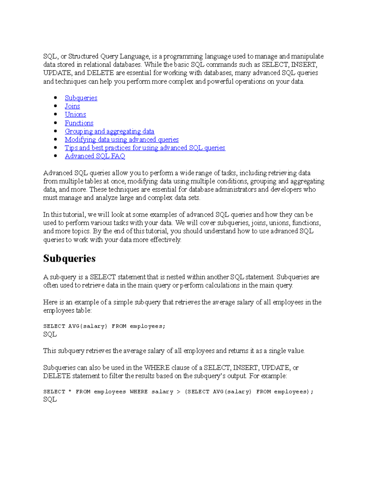SQL - thank you - Access and use database Application - BDU - Studocu