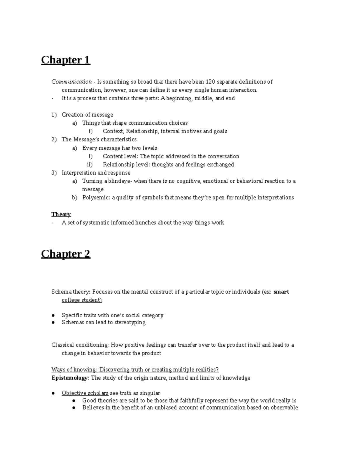 Introduction Into Communication Sciences - Chapter 1 Communication - Is ...