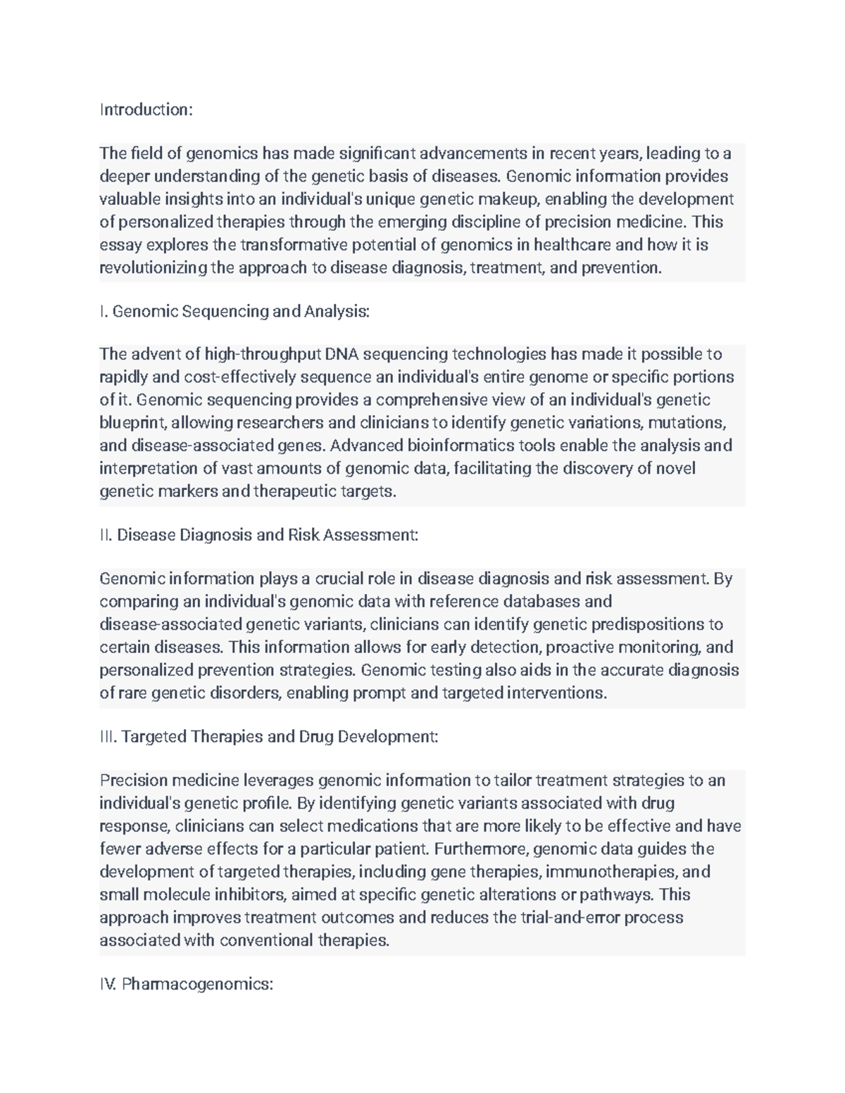 Genomics and Precision Medicine Translating Genomic Information into ...