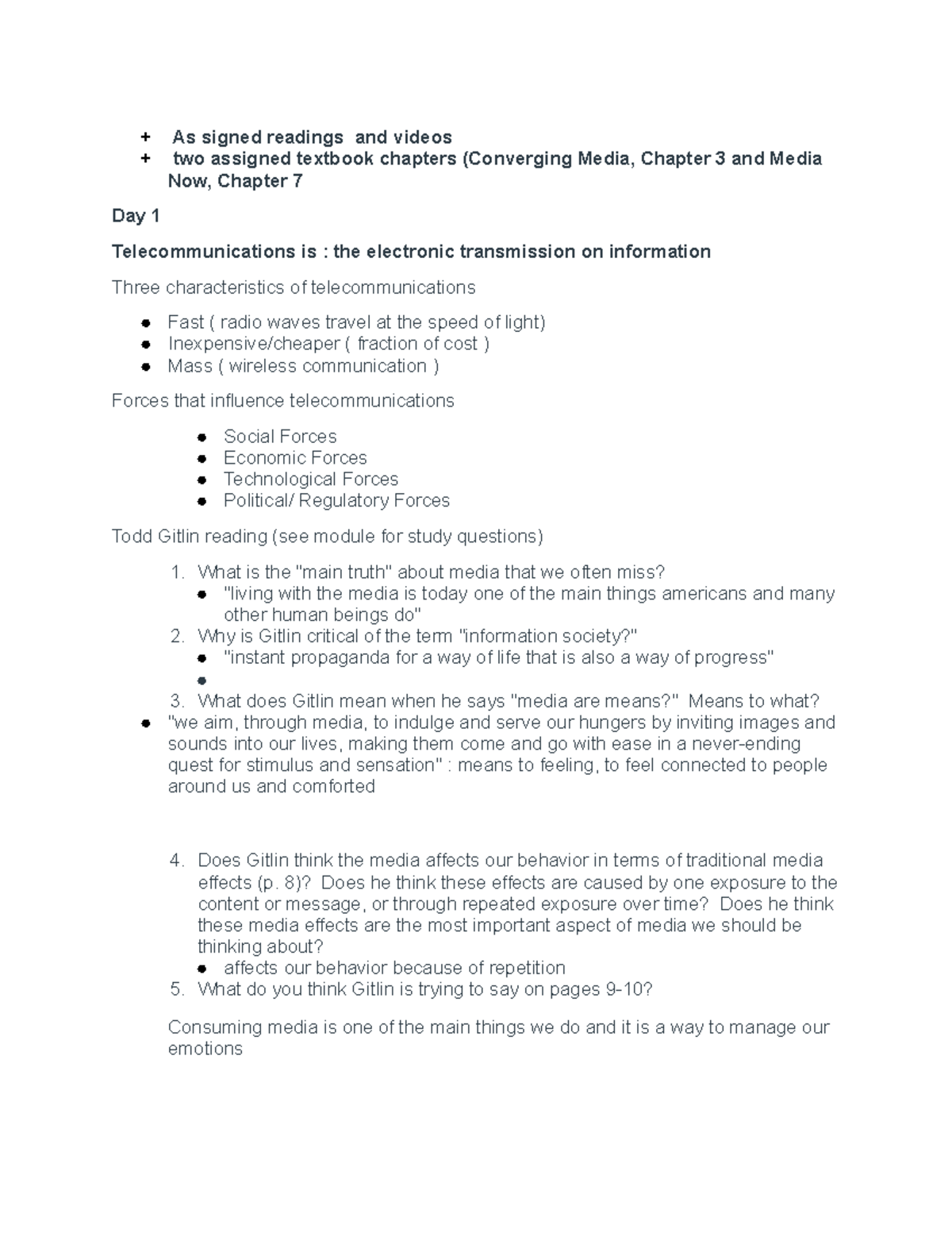 Exam Study Guide - As signed readings and videos two assigned textbook ...