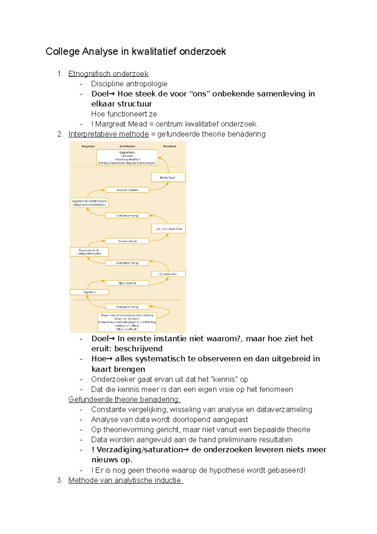 UNI 1023 College - College Analyse In Kwalitatief Onderzoek ...