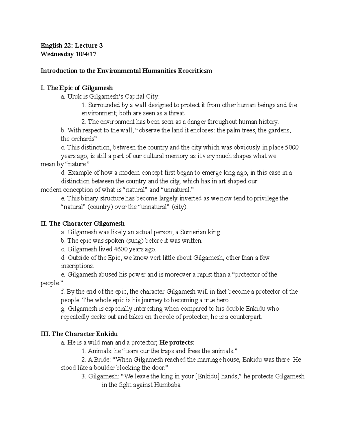 English 22 Lecture 3 English 22 Lecture 3 Wednesday 10/4