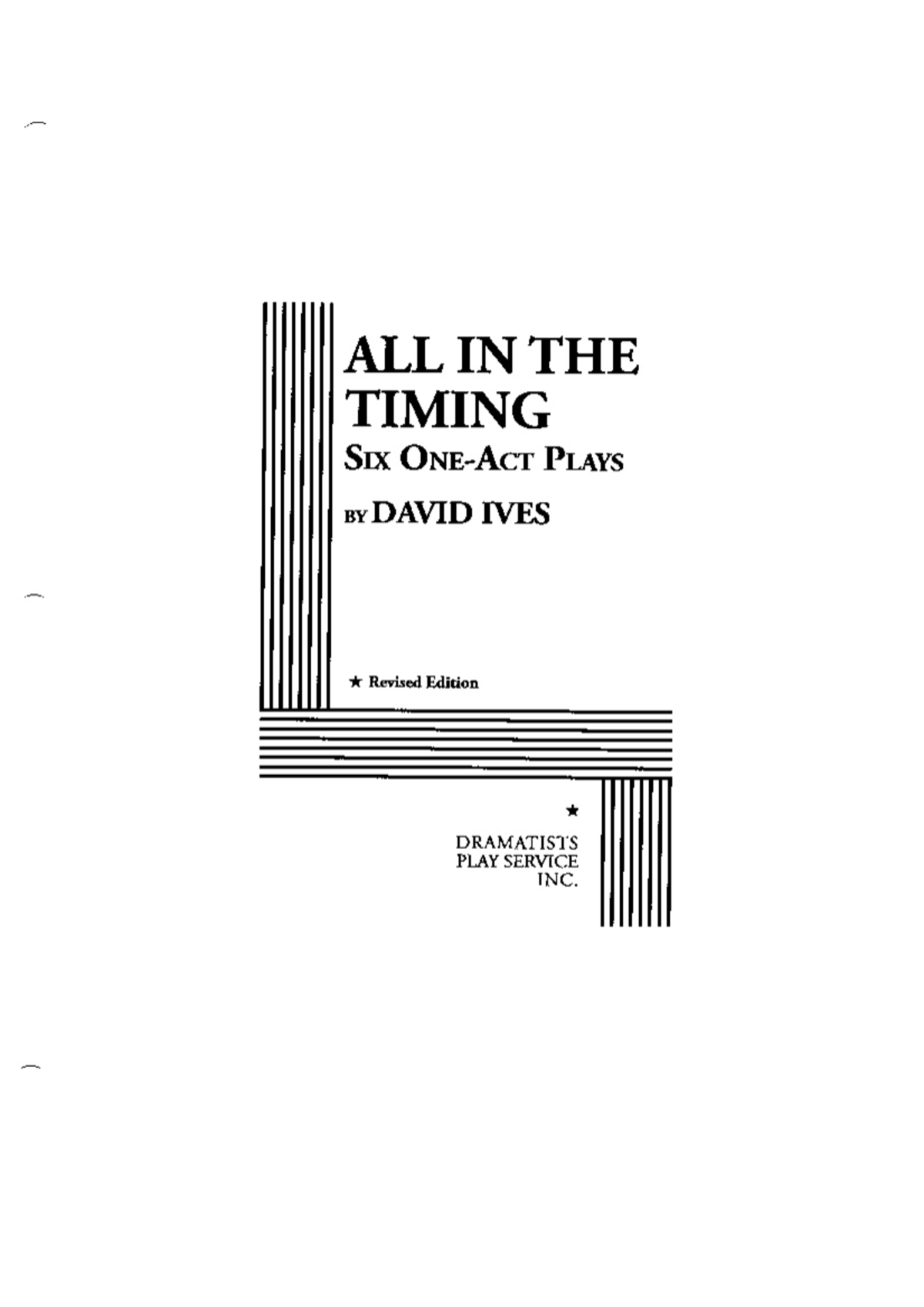 All In The Timing - script - Studocu