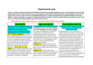 Psychosociale Zorg Examenvoorbereiding Hogent Studocu