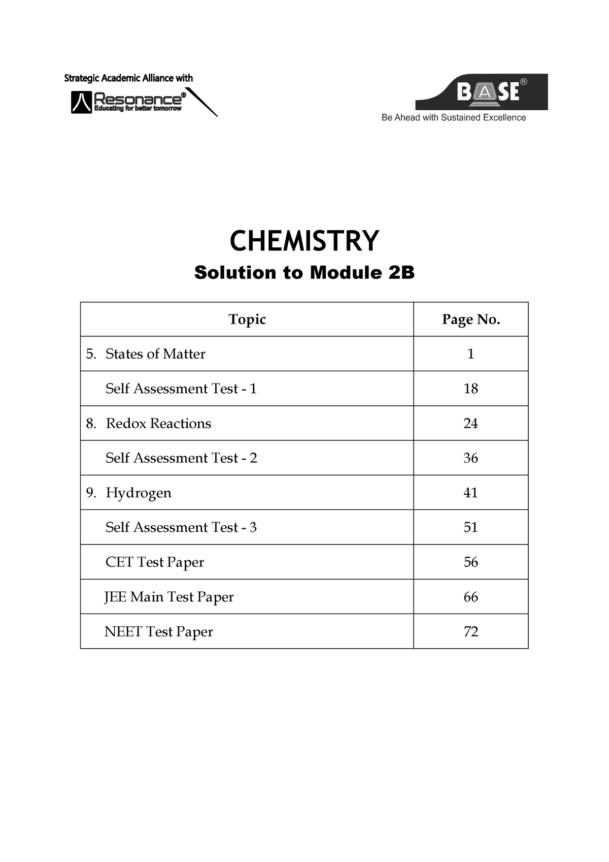 2B Chemistry - B Hbvgj - CHEMISTRY Solution To Module 2B Topic Page No ...