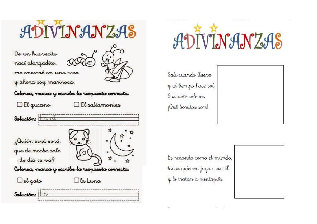 Adivinanzas primer grado - ADIVINANZAS ADIVINANZAS De un huevecito naci ...