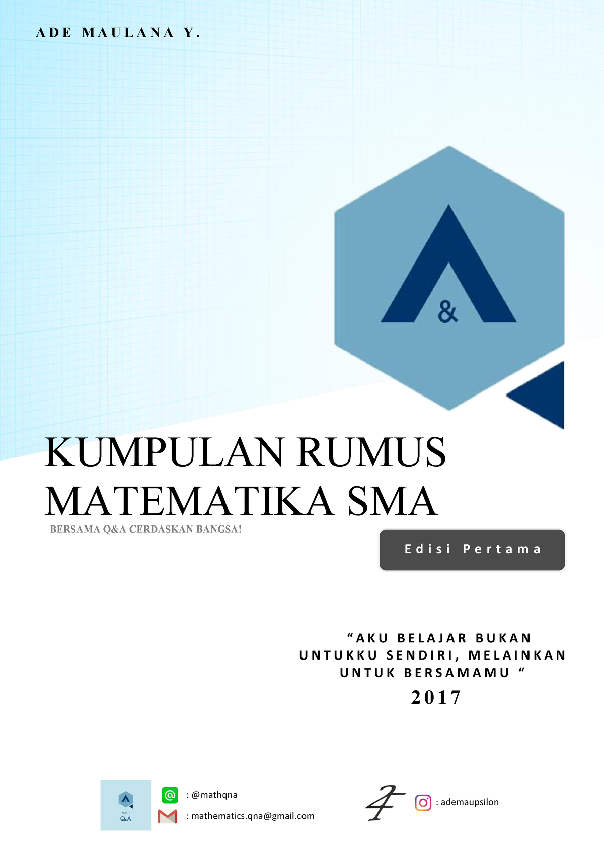 Kumpulan Rumus Matematika SMA Sederajat - “ A K U B E L A J A R B U K A ...