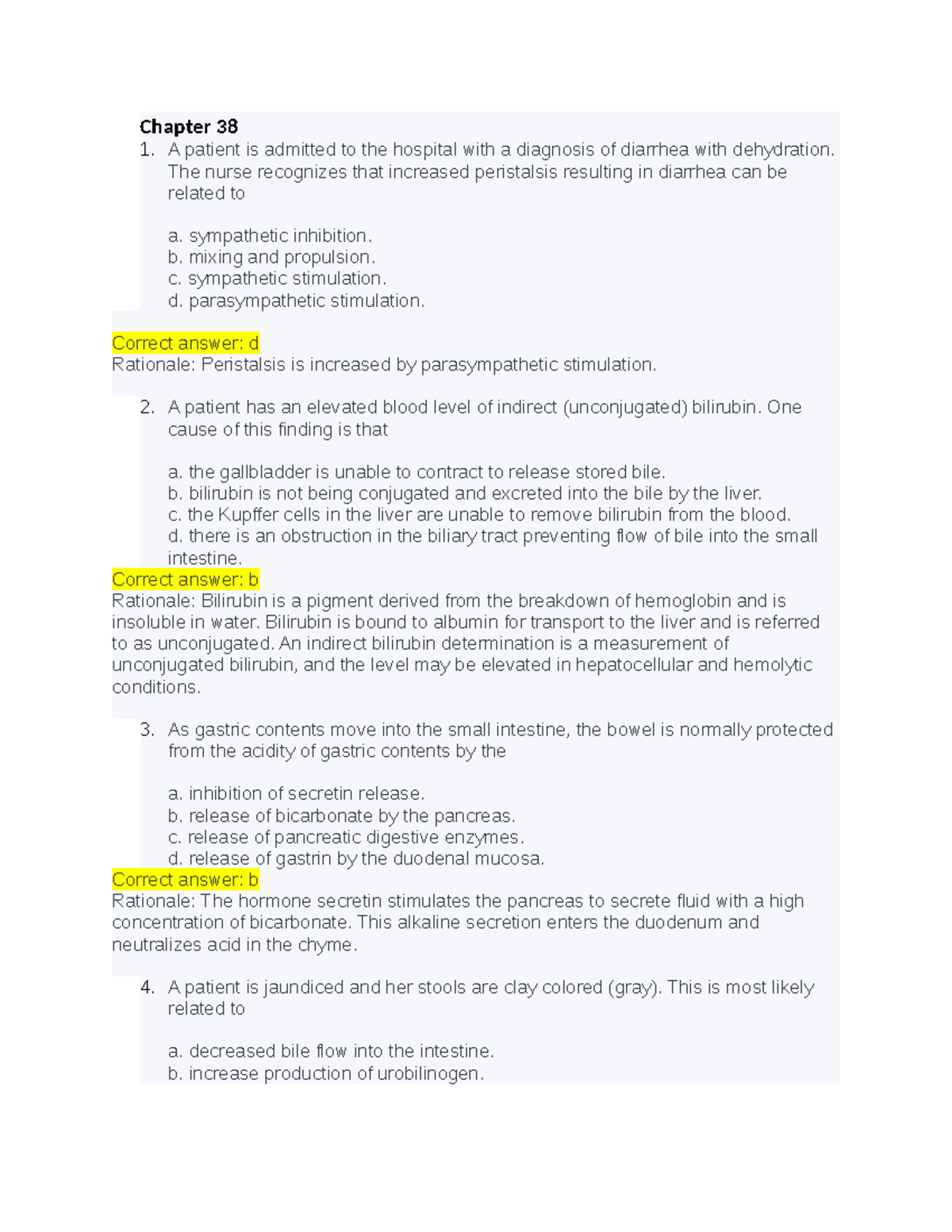 Med Surg Test 3 Practice Questions - Chapter 38 A Patient Is Admitted ...