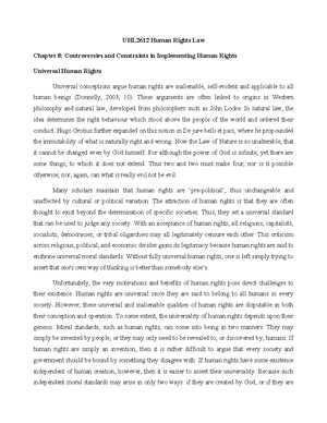 UHL2612 Human Rights Law Notes Chapter 7 - UHL2612 Human Rights Notes ...