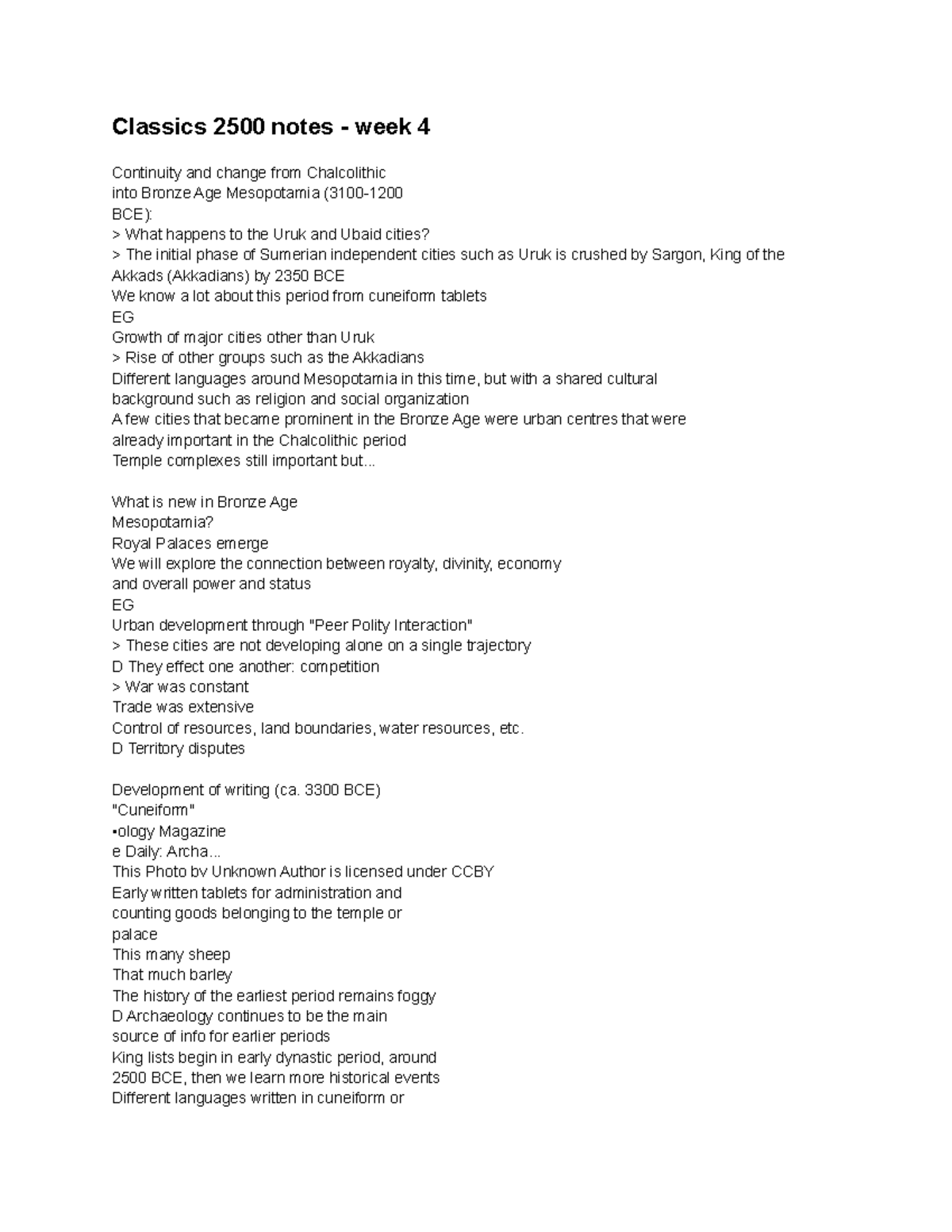 Classics 2500 notes - week 4 - Classics 2500 notes - week 4 Continuity ...
