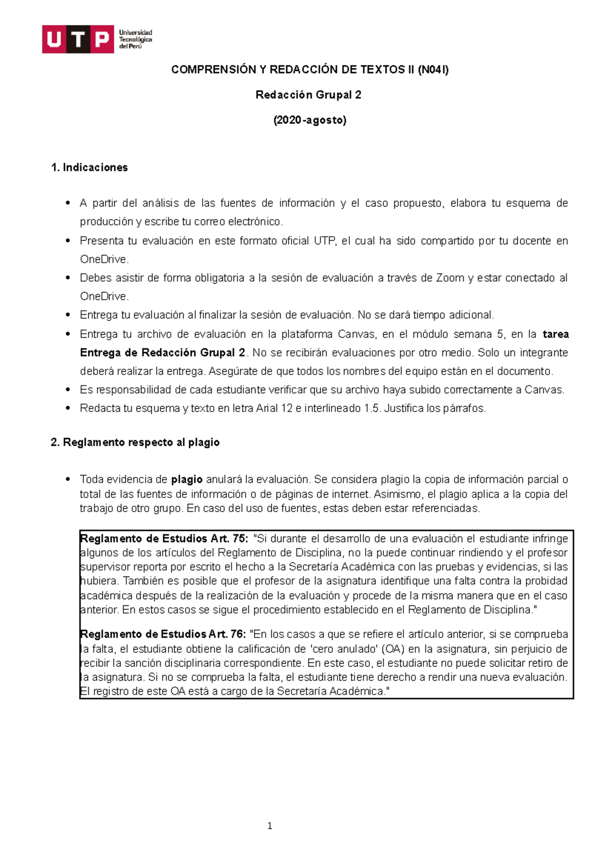 S05. S2 - Redacción Grupal 2 Formato UTP B - COMPRENSIÓN Y REDACCIÓN DE ...