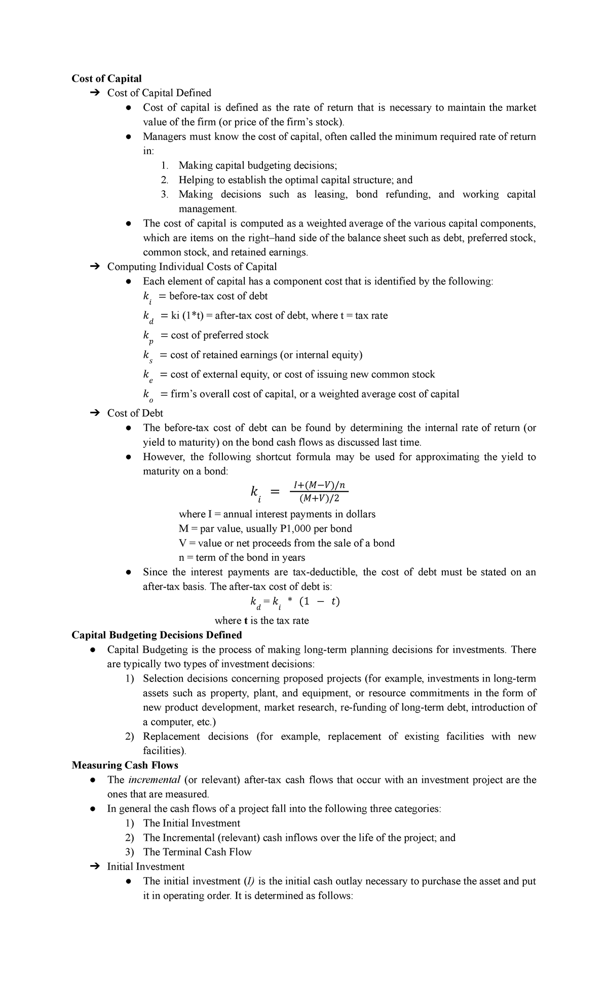 finm-7-notes-it-is-all-about-capital-budgeting-cost-of-capital