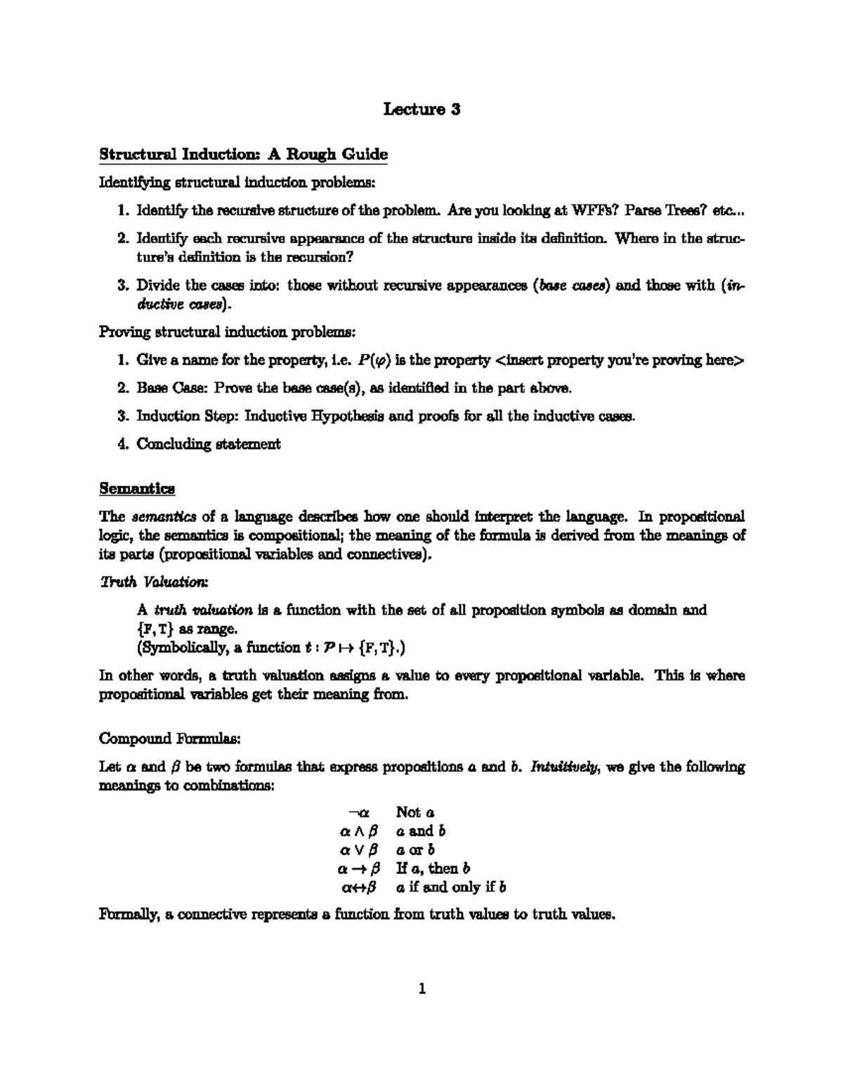 Lec 3 - Strucutral Induction - Cs 245 - Studocu