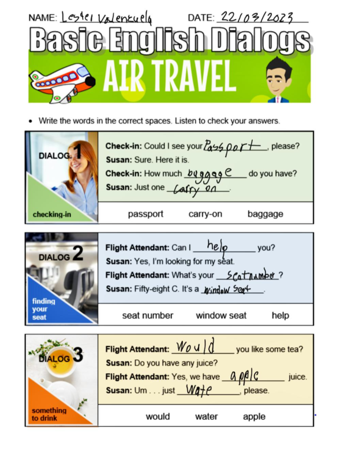 Basic English Dialogs Lv Inglés Ii Studocu