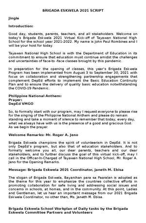 Action PLAN EPP 6 2022 - NONE - FATIMA ELEMENTARY SCHOOL ACTION PLAN IN ...