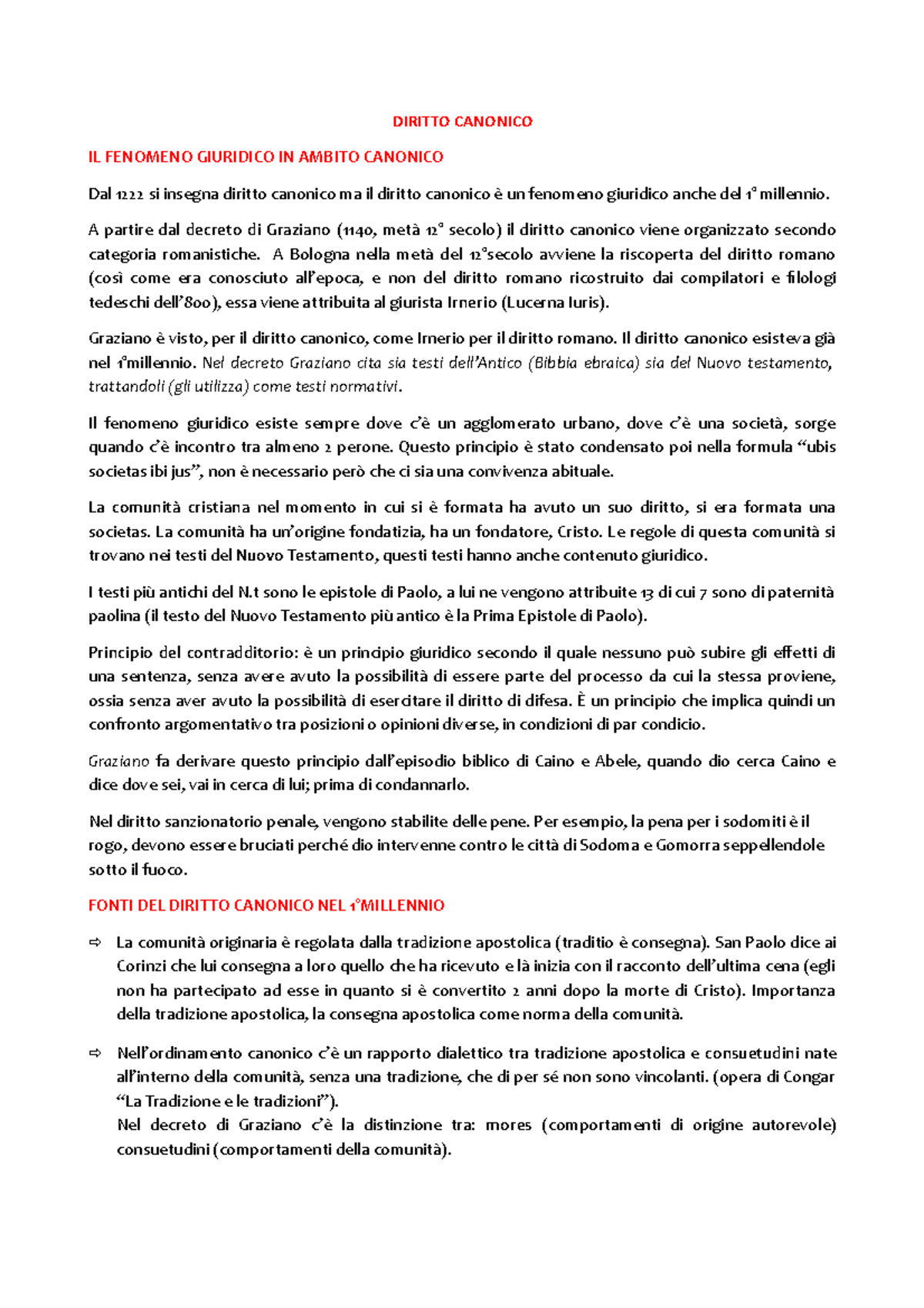 Diritto Canonico Università di Padova Studocu