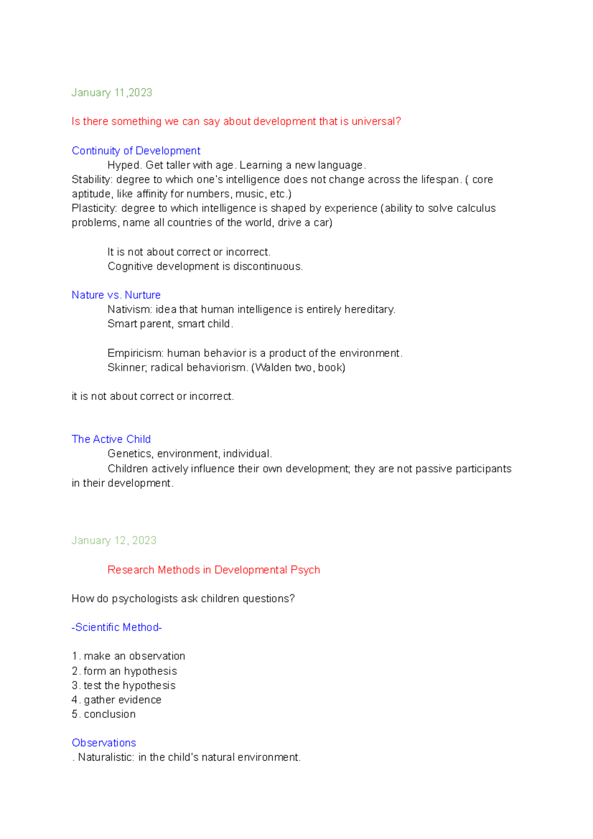 2AA3 - Lecture Notes - January 11, Is there something we can say about ...