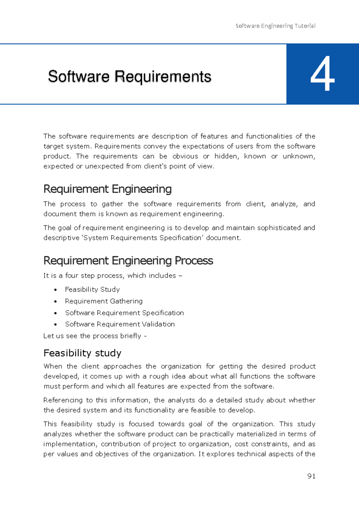 Software engineering tutorial-35-43 - The software requirements are ...