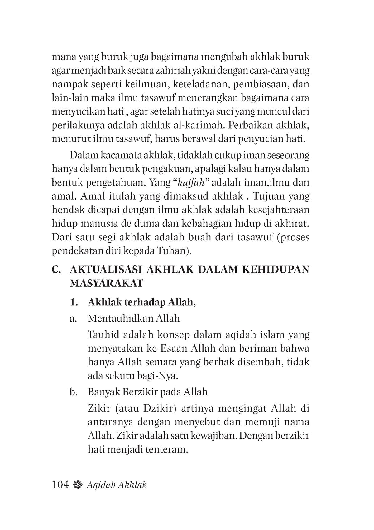 Aqidah 59 Dasar Dasar Fiqih Madzhab Imam Syafii 104 Aqidah Akhlak