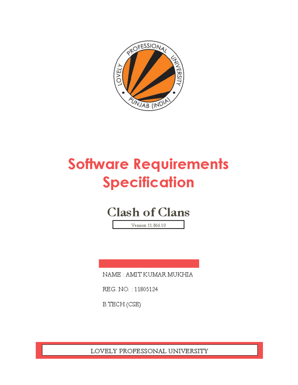 Contents lobe Software Requirements Specification Clash of Clans