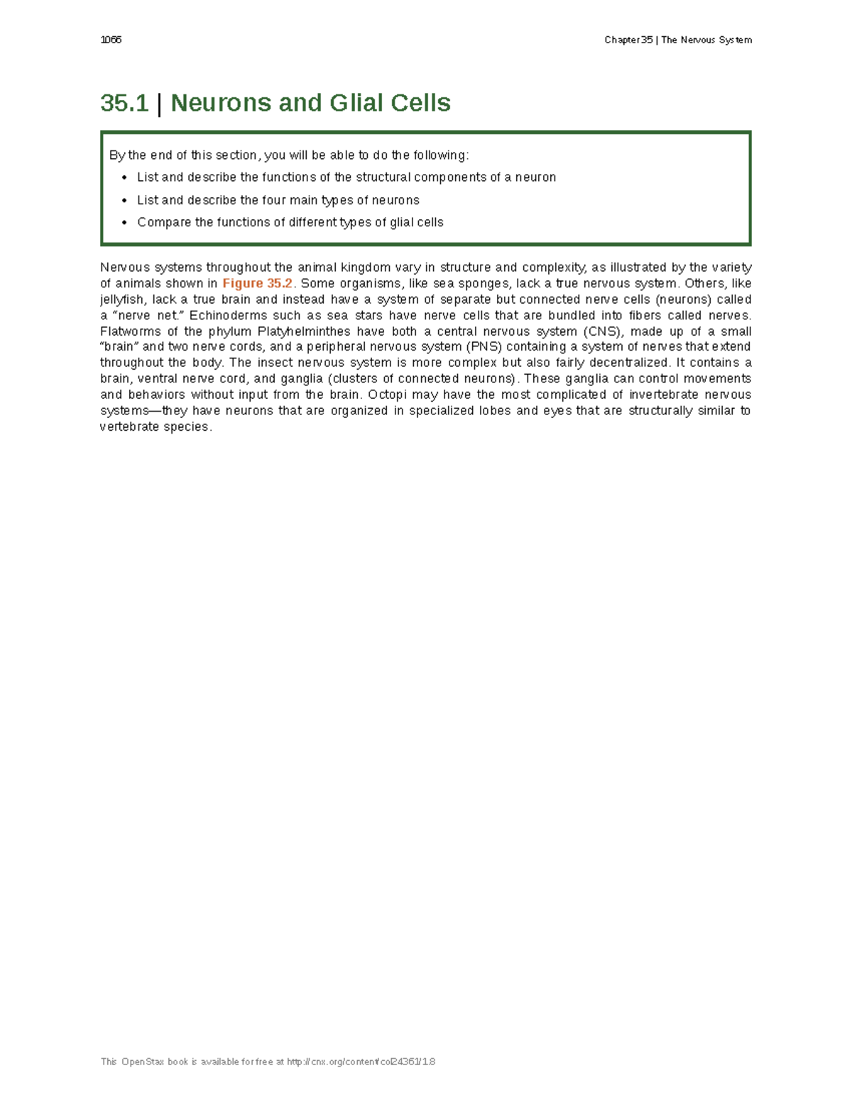 Chapter 35 - The Nervous System - 35 | Neurons and Glial Cells By the ...