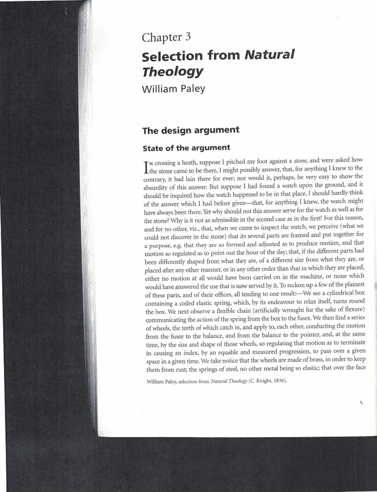 Paley - God - Important reading - PHIL 1290 - Studocu