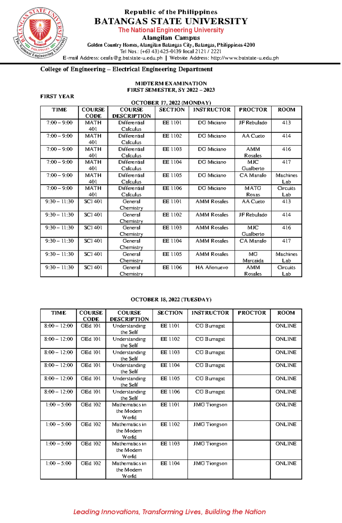 Midterm Examination Schedule v2 signed signed - BATANGAS STATE ...