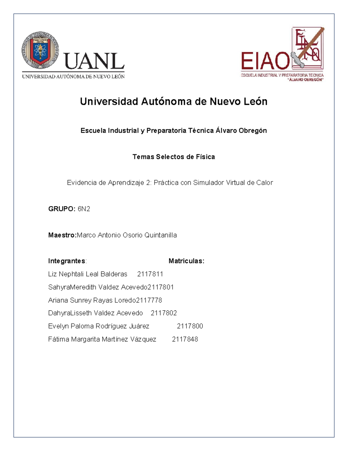 TSF EVIDENCIA ETAPA 2 - Universidad Autónoma de Nuevo León Escuela ...