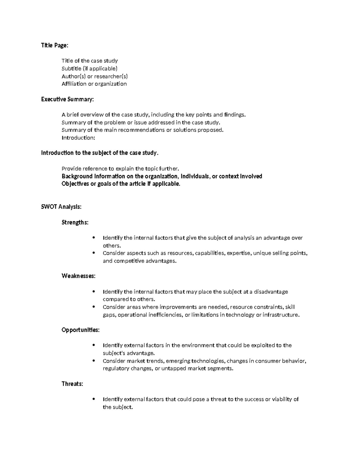 Case - sdasdasdasdas - Title Page: Title of the case study Subtitle (if ...