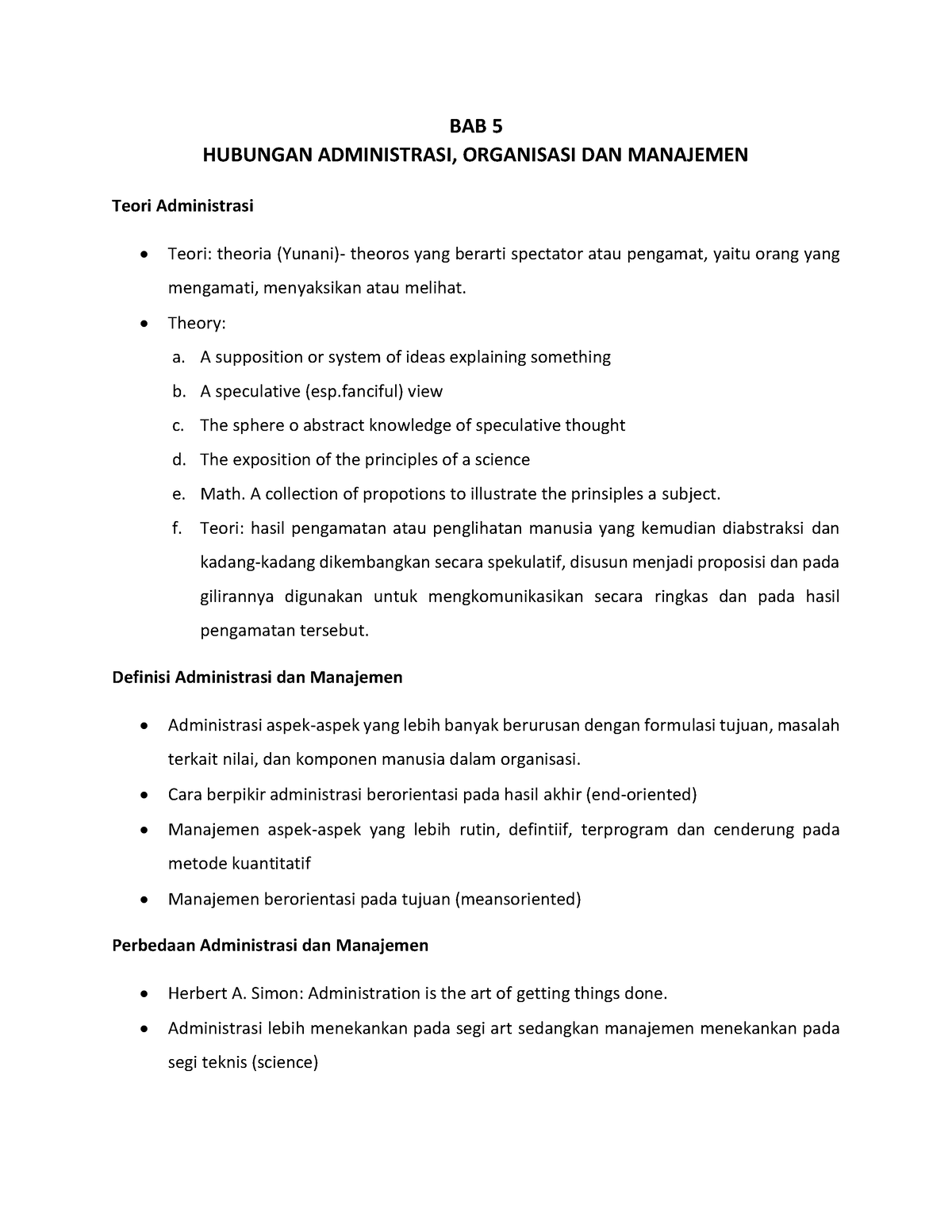 (5) Hubungan Administrasi, Organisasi, Dan Manajemen - BAB 5 HUBUNGAN ...