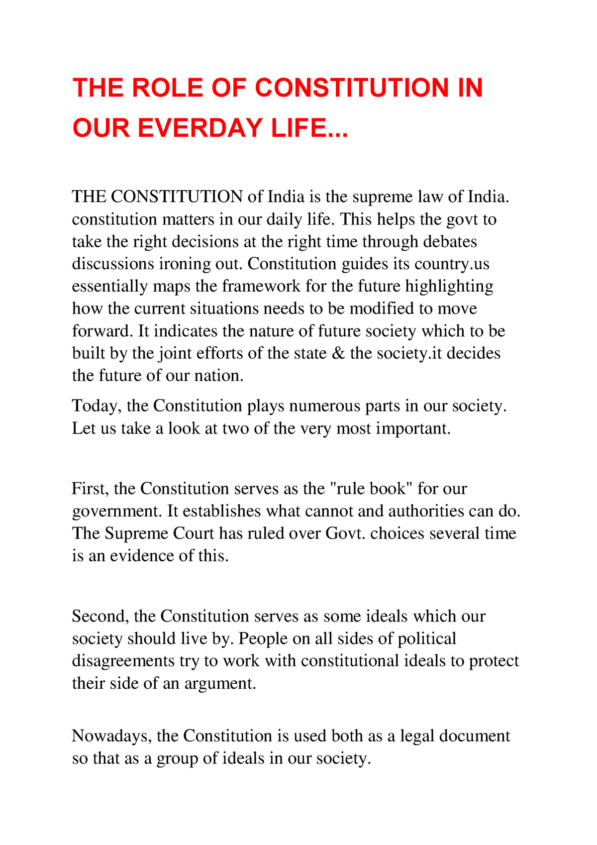 the-role-of-constitution-in-our-everday-life-essay-the-role-of