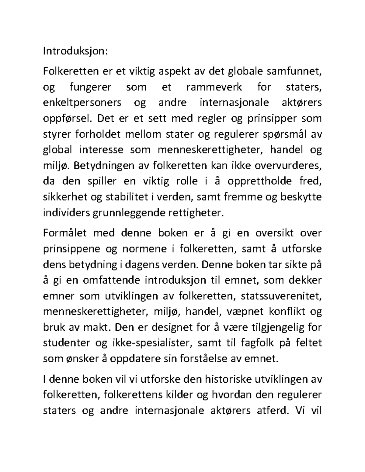 Introduksjon folkeretten - Introduksjon: Folkeretten er et viktig ...