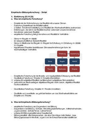 Skript Empirische Bildungsforschung Vorlesung - Universität Würzburg ...