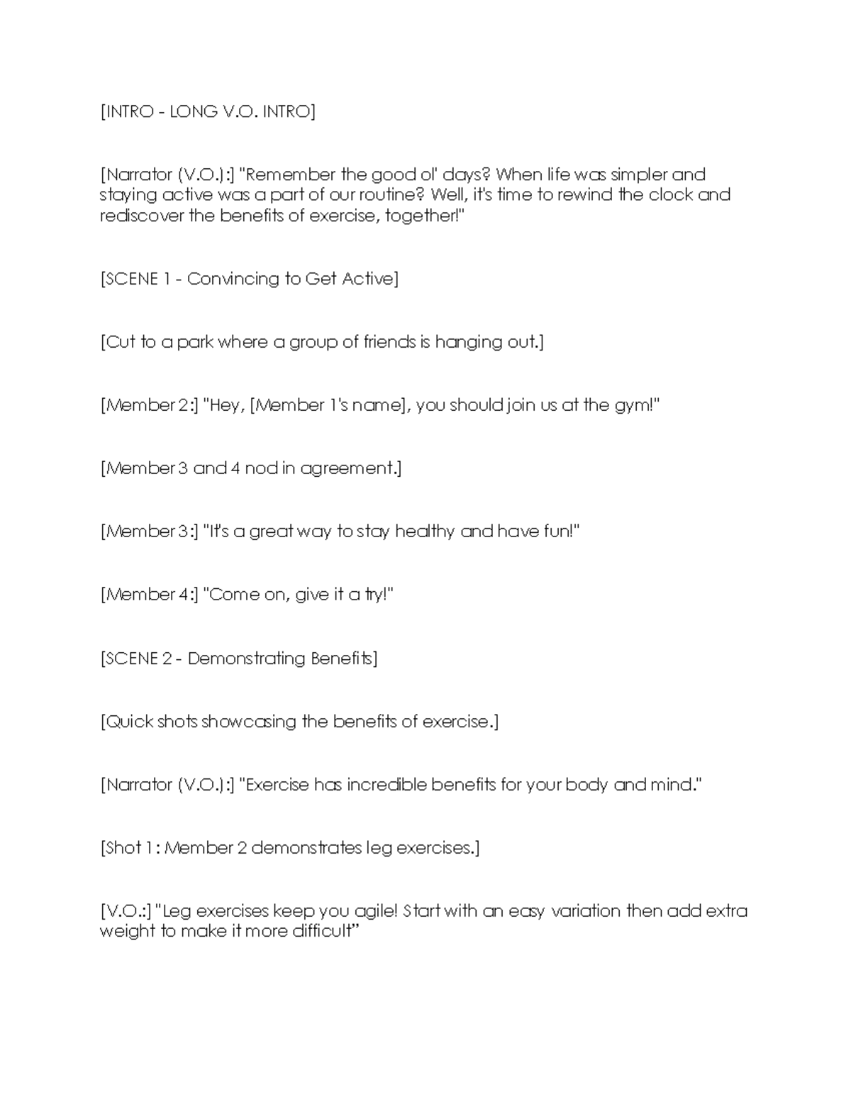 Intro - Sample script made for a video activity - [INTRO - LONG V ...