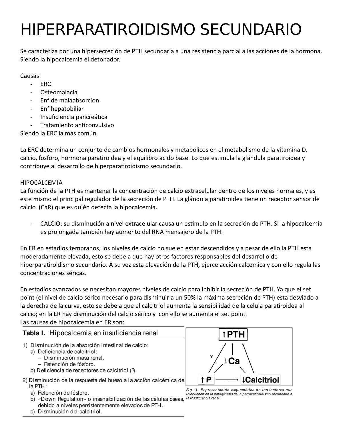 hiperparatiroidismo secundario