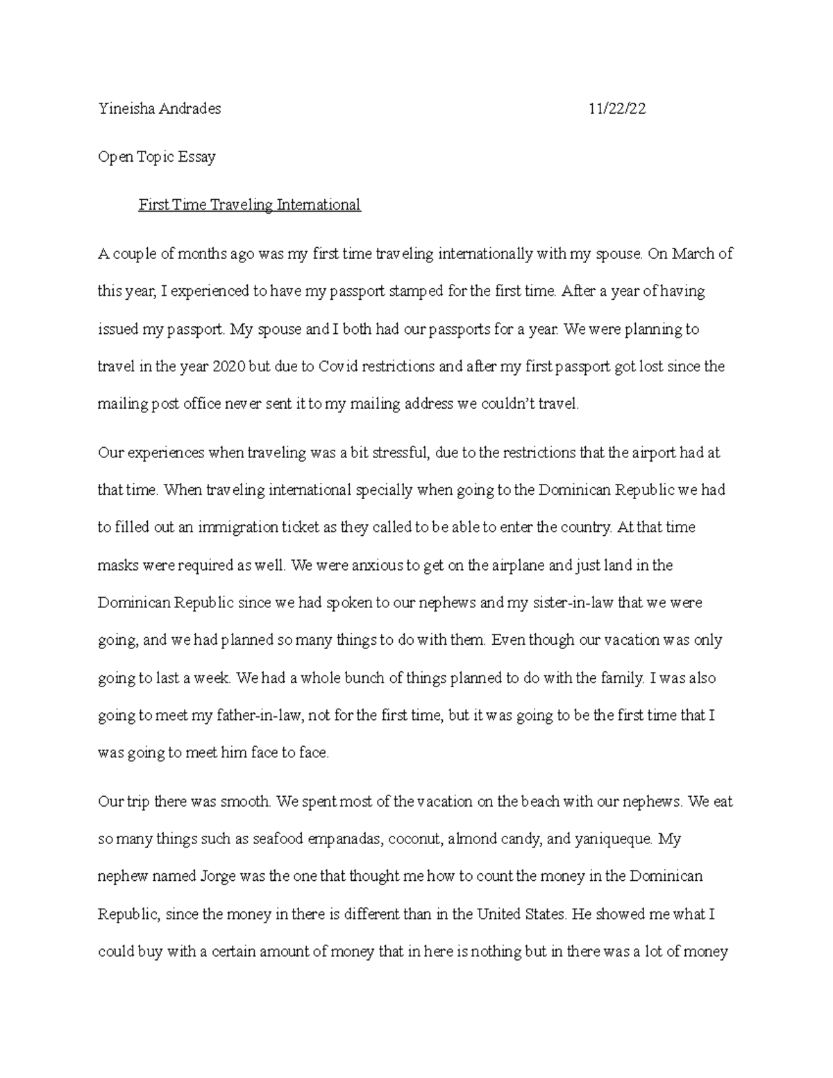 open topic essay