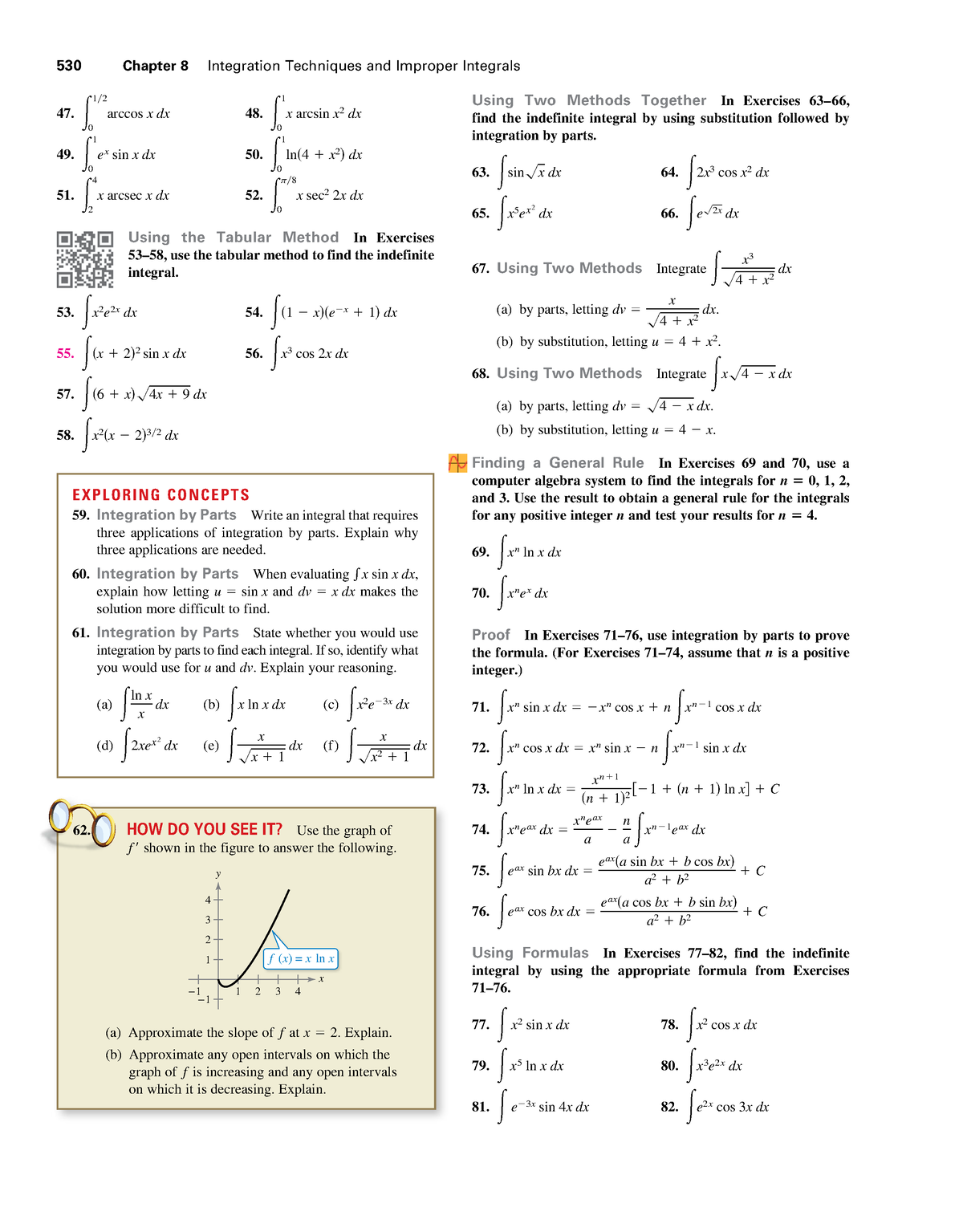 CALC 37 - CALC 37 NOTES - 530 Chapter 8 Integration Techniques And ...