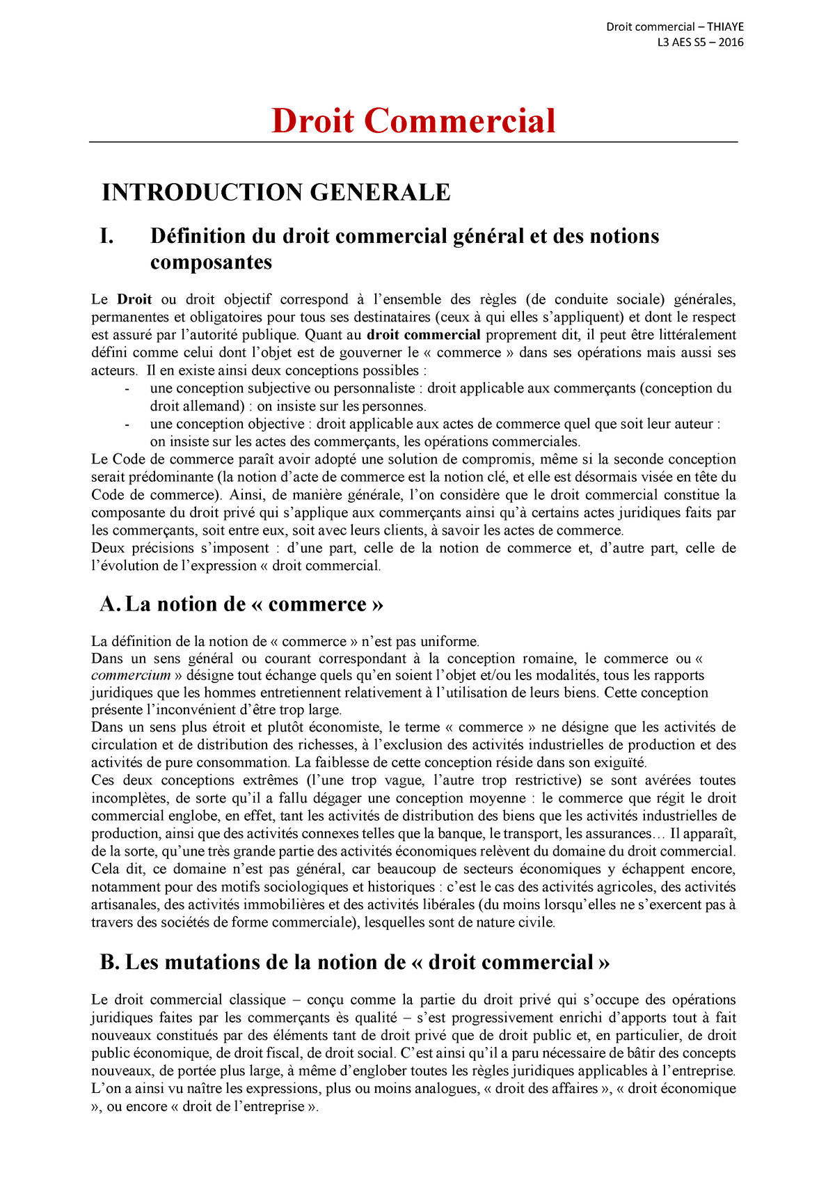 introduction dissertation droit commercial