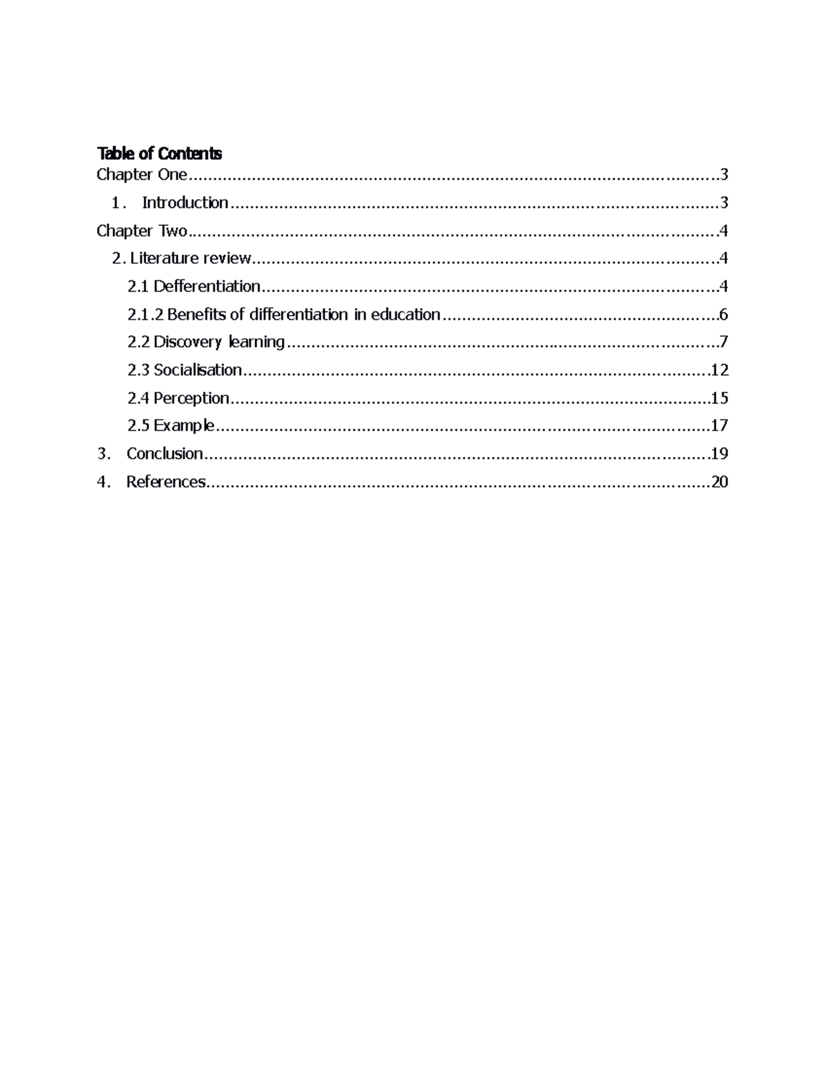 PLT47M1 Group Assignment DUE on 28 March Table of Contents Chapter