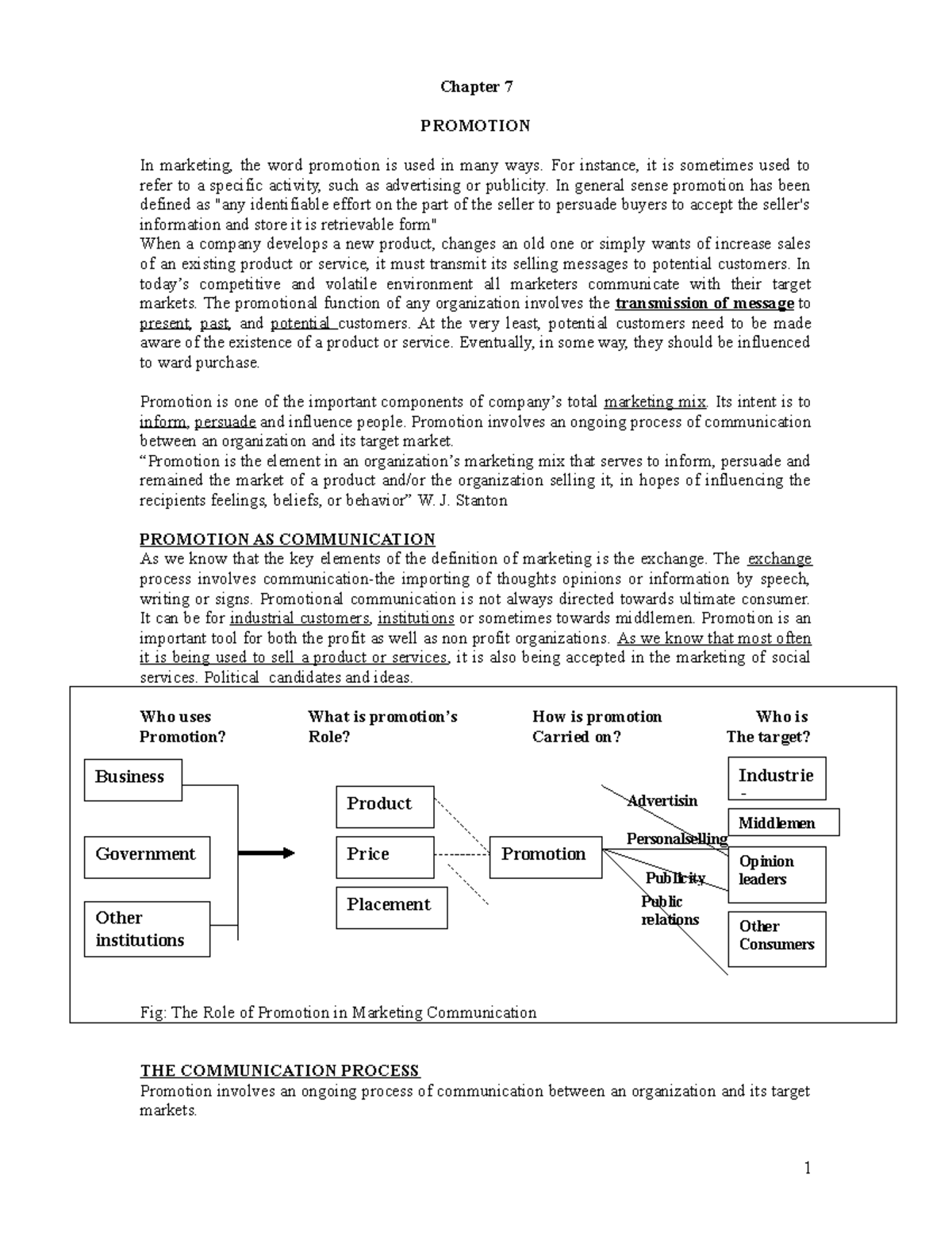 Chapter 7 Use Chapter 7 PROMOTION In Marketing The Word Promotion chapter-7-promotion-juuuuuuuuuuk-chapter-7-promotion-in-marketing