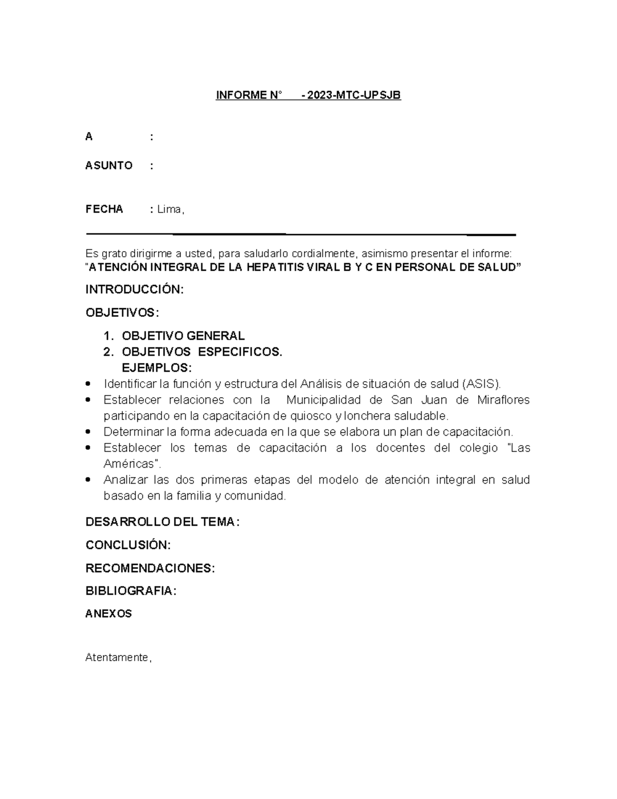 Informe Espero Te Ayude Suerte Informe Semanal N Nombre De La