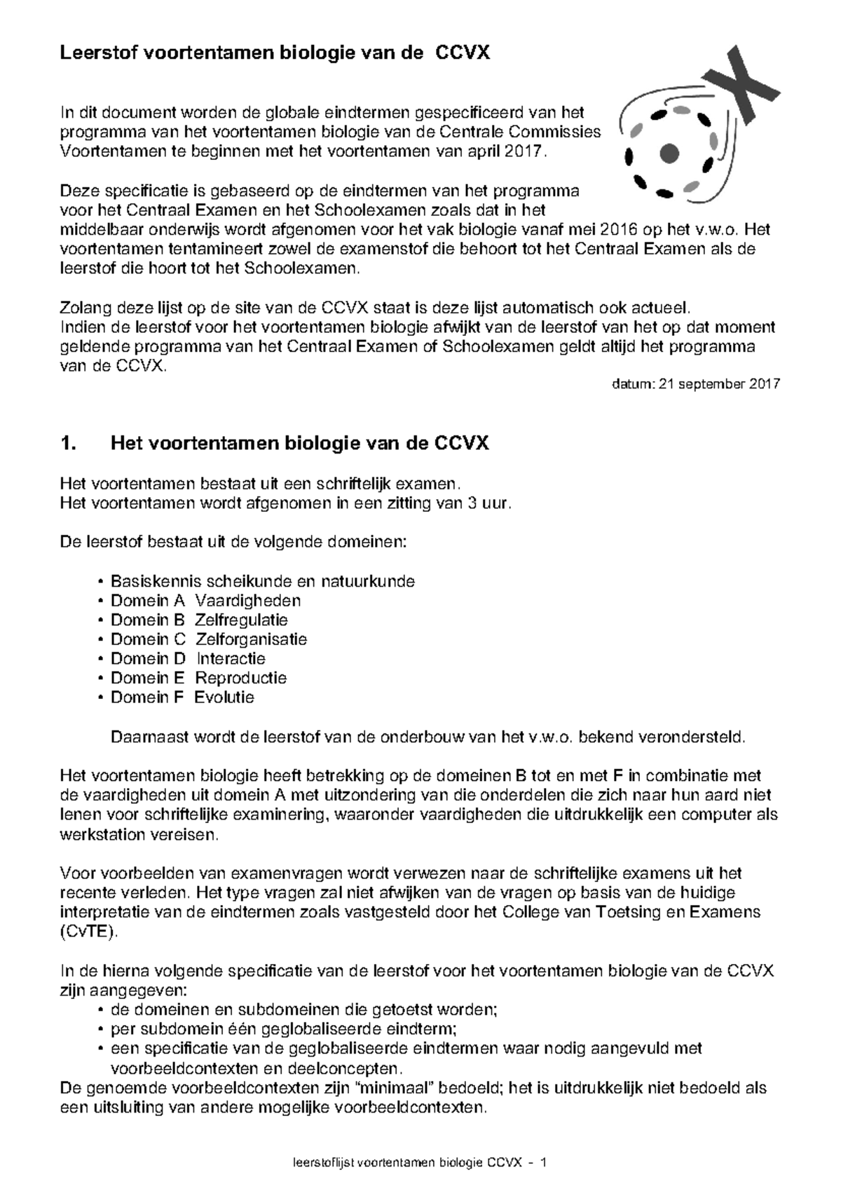 Leerstof Biologie - Leerstof Voortentamen Biologie Van De CCVX In Dit ...