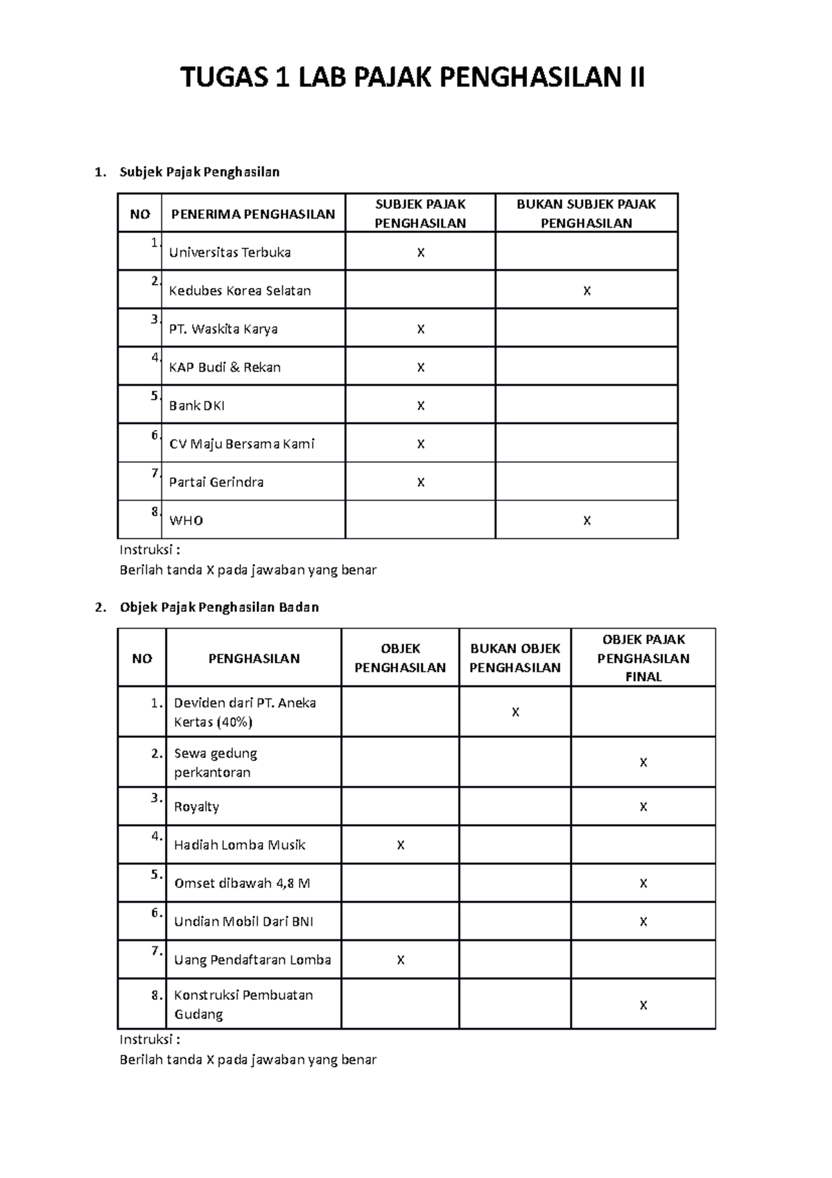 Tugas 1 Lab Pph Ii Mantap Tugas 1 Lab Pajak Penghasilan Ii 1