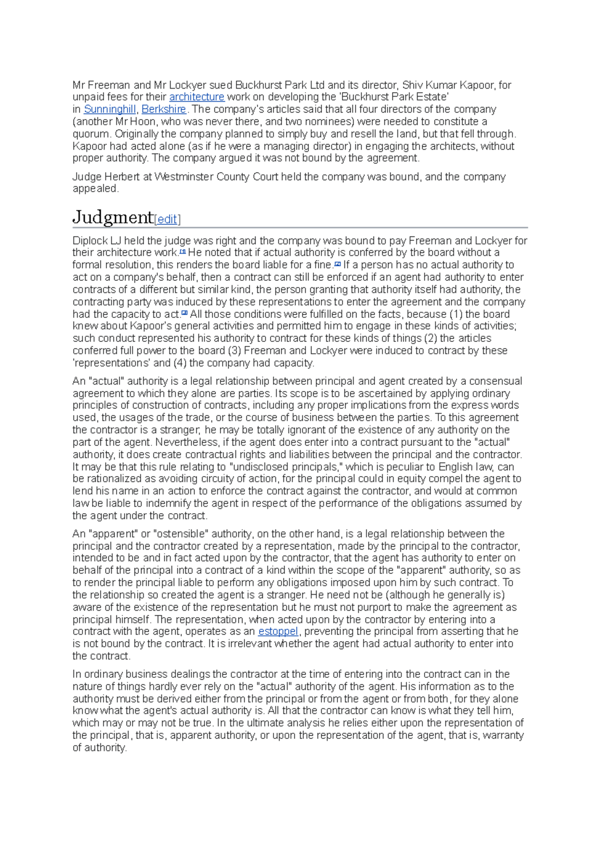 Agency Notes Compiled Principal agent relationship is an area every