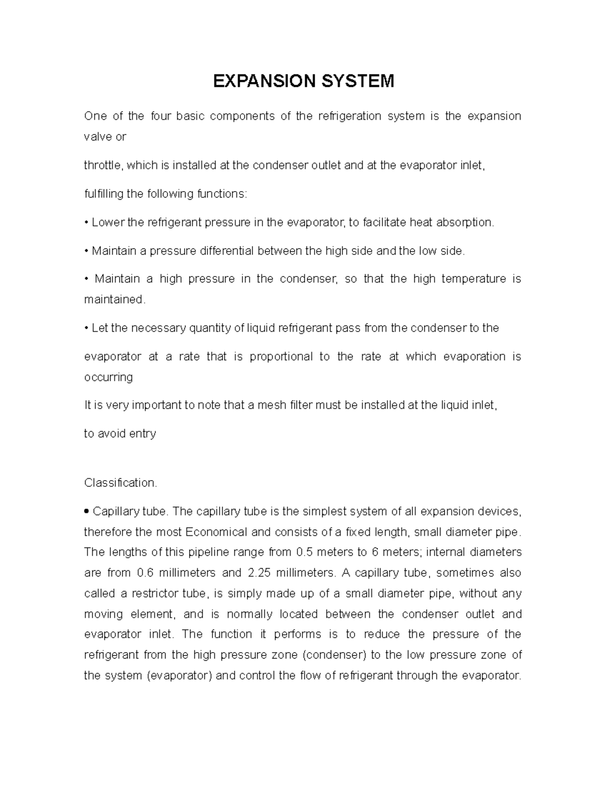 Expansion System EXPANSION SYSTEM One of the four basic components of