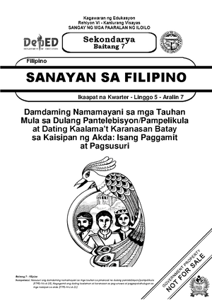 Copy Of Fil7-Q4-Wk4-Aral6 (2)-2 - ####### Baitang 7 - Filipino ...